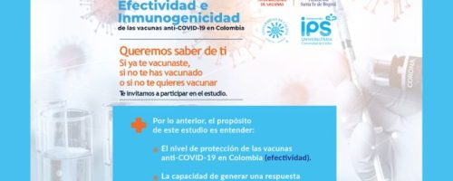 brochure que contiene el proyecto efectividad e inmunidad covid 19